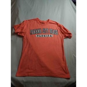 Sunsations Panama City Beach Shirt Mens Medium Pink Florida Casual Souvenir